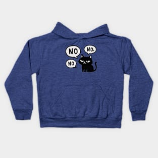 black cat says No Kids Hoodie